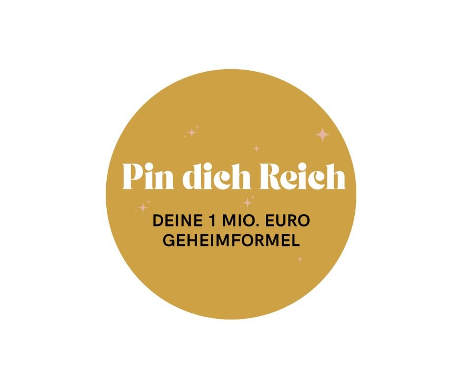 Pin Dich Reich Onlinekurs — Alt-Text:
Mockup des Onlinekurses Pin Dich Reich für Pinterest-Einnahmen.
